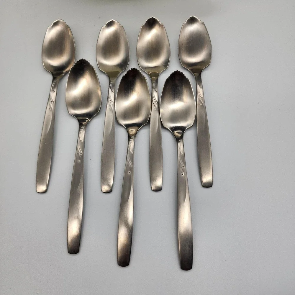 7-Pc Set IS Co International GARDEN MANOR Grapefruit Spoons Stainless USA